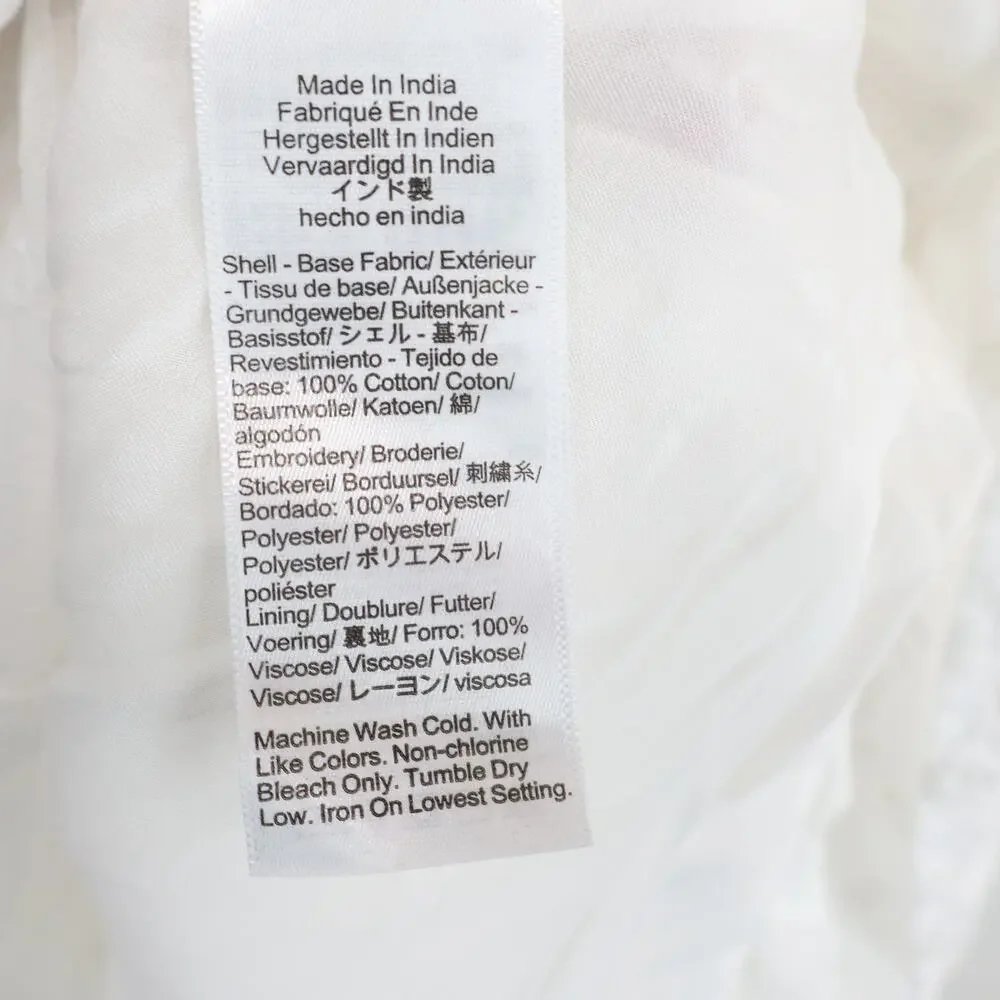J.Crew Sorrento Dress Cotton Voile White Size Large NWT